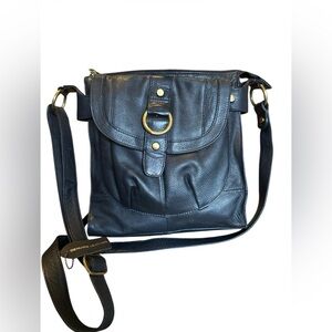 Great American Leatherworks Genuine Leather Black Crossbody Bag